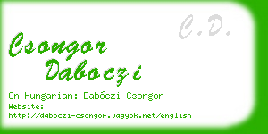csongor daboczi business card