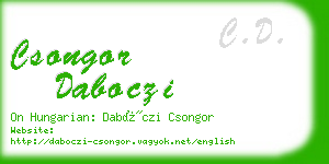 csongor daboczi business card